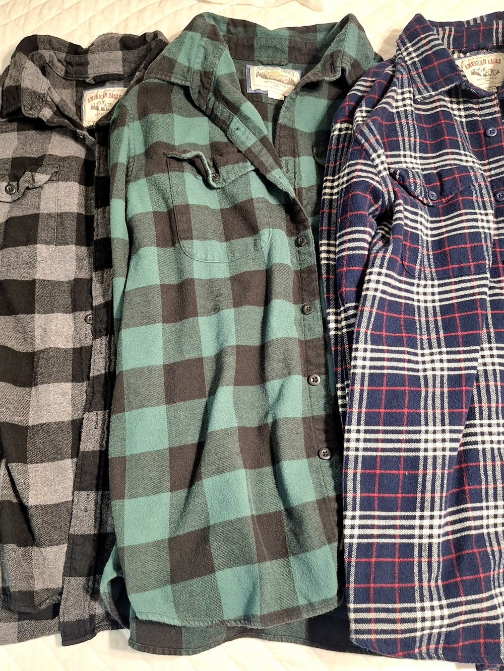 American Eagle Outfitters Men’s Bundle Plaid Flannel Shirts